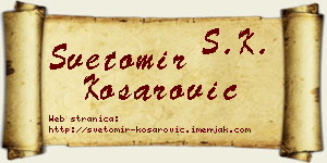 Svetomir Košarović vizit kartica